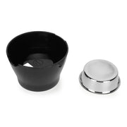 BASIL Elevated Melamine and Stainless Steel Pet Feeding Bowls for Bigger Ears Dogs, 500ml (Black) - The Basil Pet Care