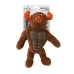 BASIL Big Bull Plush with Squeaky TPR Adult Dog Chew Toy