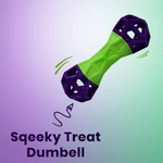 BASIL Squeaky Dumbbell with Treat Dropper - The Basil Pet Care
