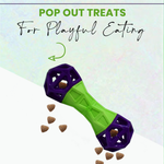 BASIL Squeaky Dumbbell with Treat Dropper - The Basil Pet Care