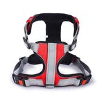 No-Pull Vest Reflective Handle Harness - Red