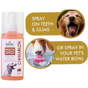 BASIL Cinnamon Mouth Freshening Spray for Dogs, 130ml