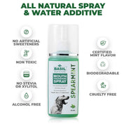 BASIL Spearmint Mouth Freshening Spray for Dogs, 130ml