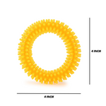 BASIL Dog Chew Toy, Spiked Ring (Orange) - The Basil Pet Care