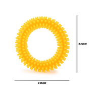 BASIL Dog Chew Toy, Spiked Ring (Orange) - The Basil Pet Care