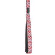 BASIL Zig Zag Adjustable Collar & Leash, 4 Feet (Red)