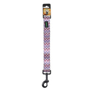 BASIL Zig Zag Adjustable Collar & Leash, 4 Feet (Purple) - The Basil Pet Care