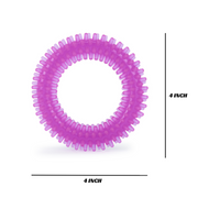 BASIL Dog Chew Toy, Spiked Ring (Purple) - The Basil Pet Care