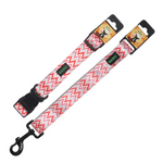 BASIL Zig Zag Adjustable Collar & Leash, 4 Feet (Red) - The Basil Pet Care